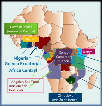 Kongo und Kamerun werden unabhängige Delegationen, Gabun wird Mission der Generalleitung