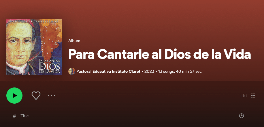 Instituto Claret de Temuco lanza recopilación de canciones claretianas en Spotify