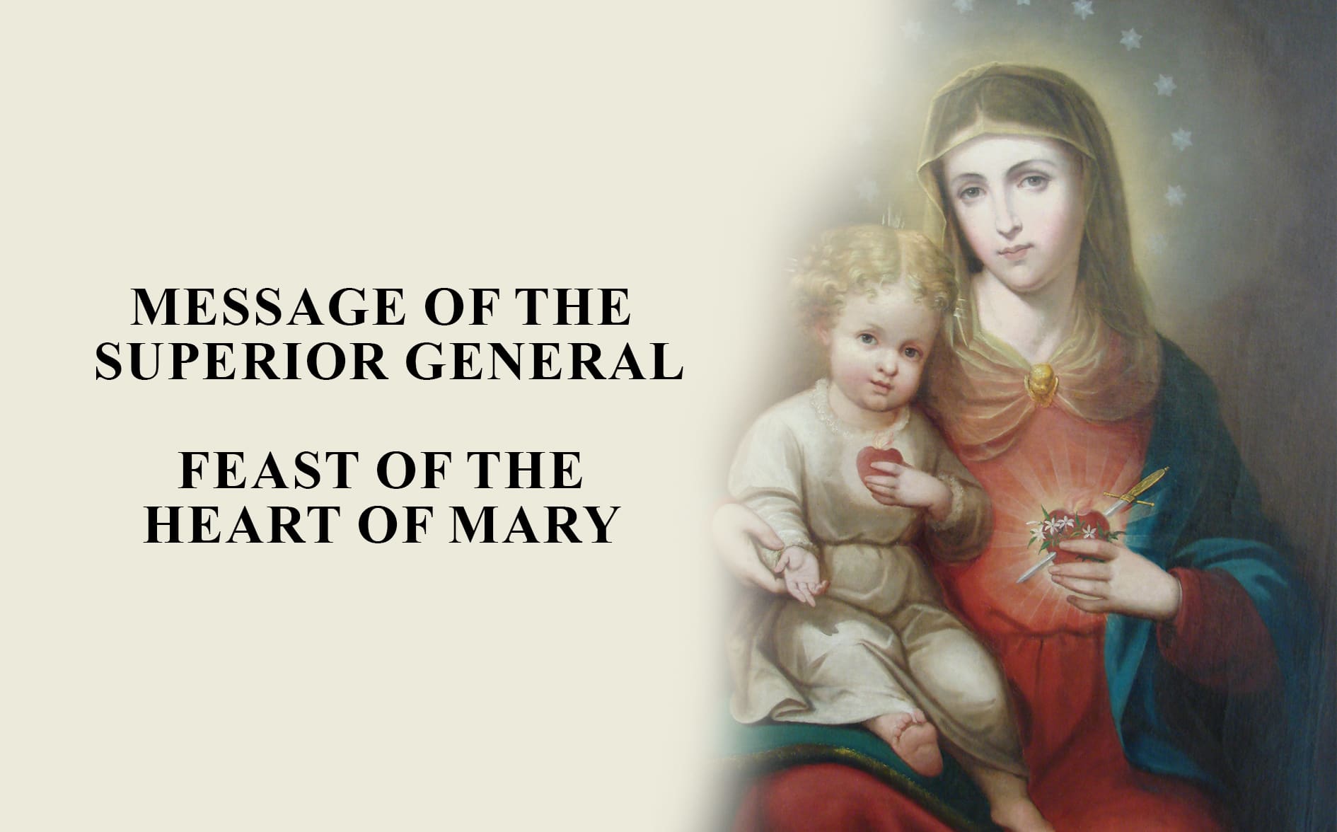 Message Of The Superior General, Feast Of The Heart Of Mary